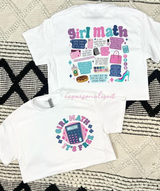Girl Math T-Shirt PREORDER